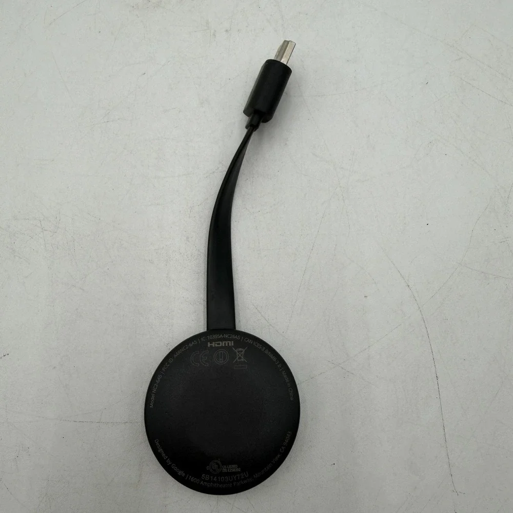 Google Chromecast Model NC2-6A5 HDMI Black 2nd Device Only